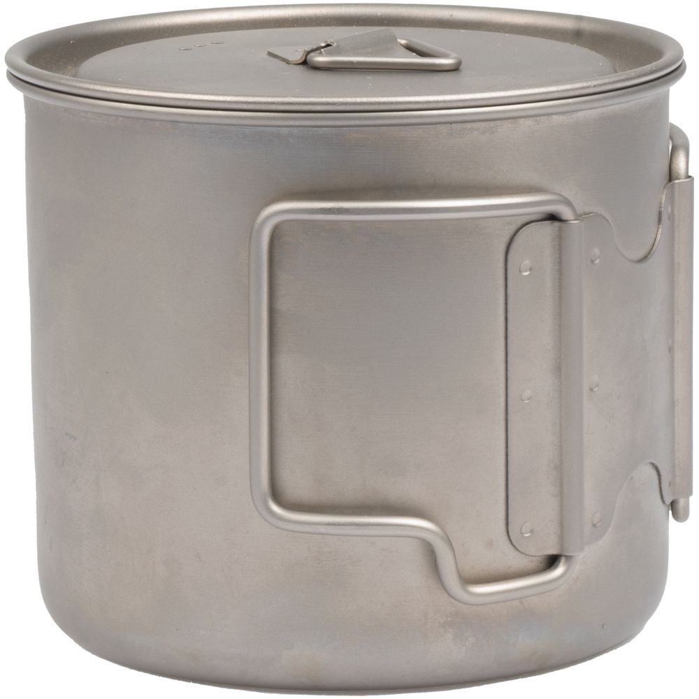 Olicamp Titanium Space Saver Mug with Lid, Nests Nalgene Bottle Inside, Lightweight and Compact, Perfect for Camping and Backpacking, 550mL C194Y