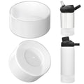 Linkidea 2 Pack Water Bottle Boot Compatible with CamelBak Eddy+20oz/25oz, Chute Mag 20oz/25oz, Carry Cap, Silicone Anti-Slip Bottle Bottom Bumper Protector (Clear White) C389L