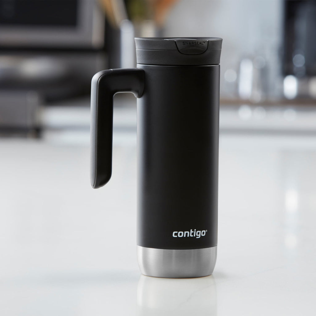 Contigo Huron 2.0 Stainless Steel Travel Mug with SNAPSEAL Lid and Handle in Black, 20 fl oz. C005V