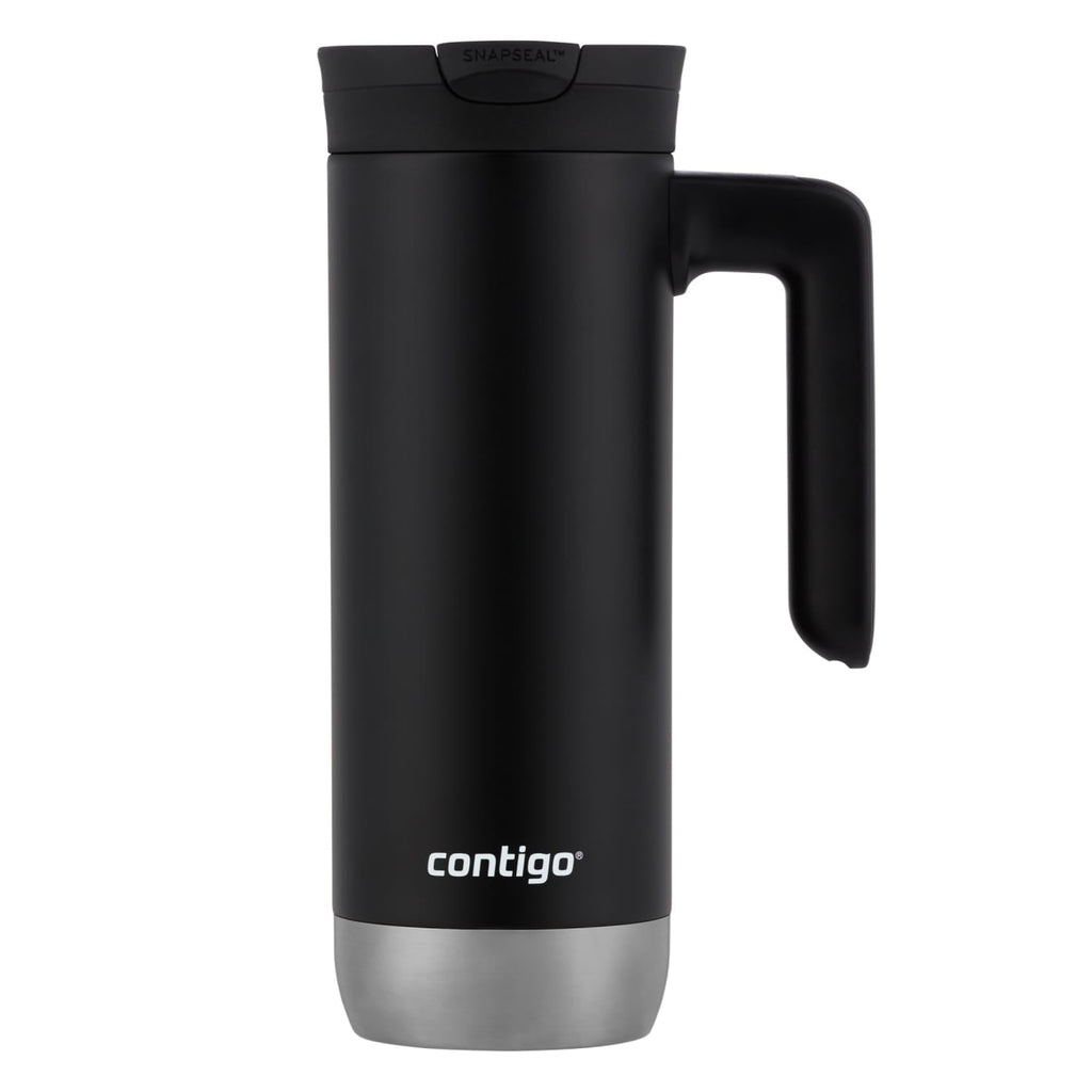 Contigo Huron 2.0 Stainless Steel Travel Mug with SNAPSEAL Lid and Handle in Black, 20 fl oz. C005V