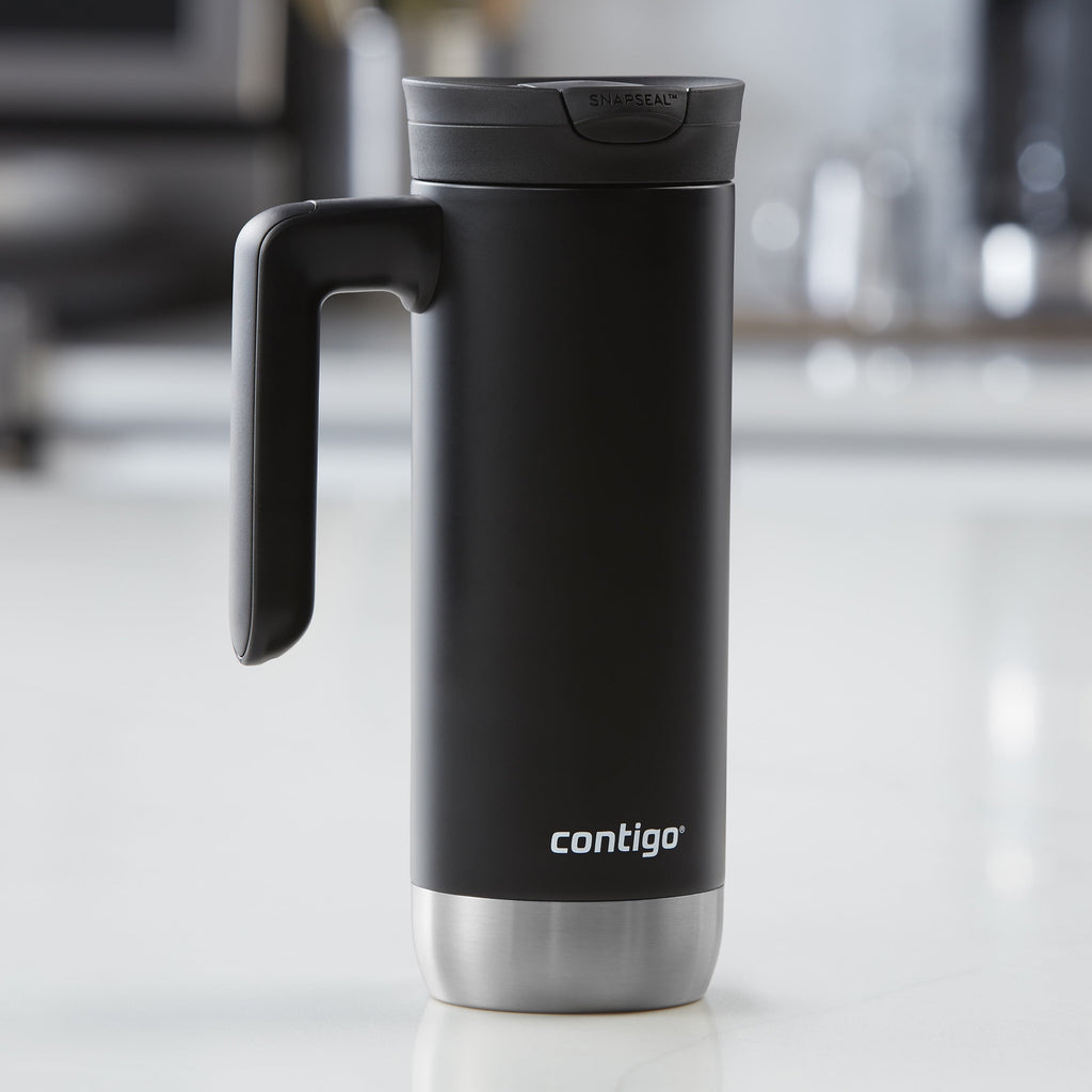 Contigo Huron 2.0 Stainless Steel Travel Mug with SNAPSEAL Lid and Handle in Black, 20 fl oz. C005V