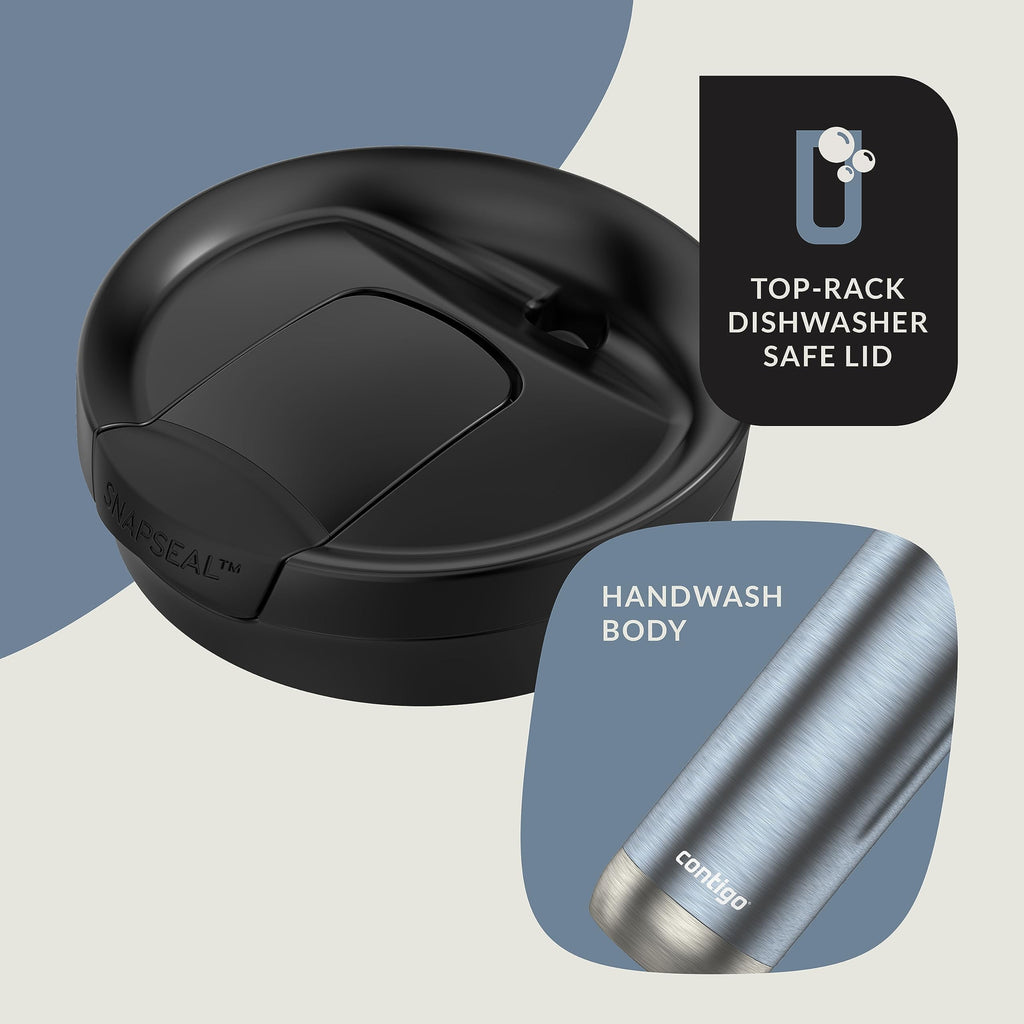 Contigo 20 oz. Superior 2.0 SnapSeal Stainless Steel Travel Mug - Dark Ice C035H
