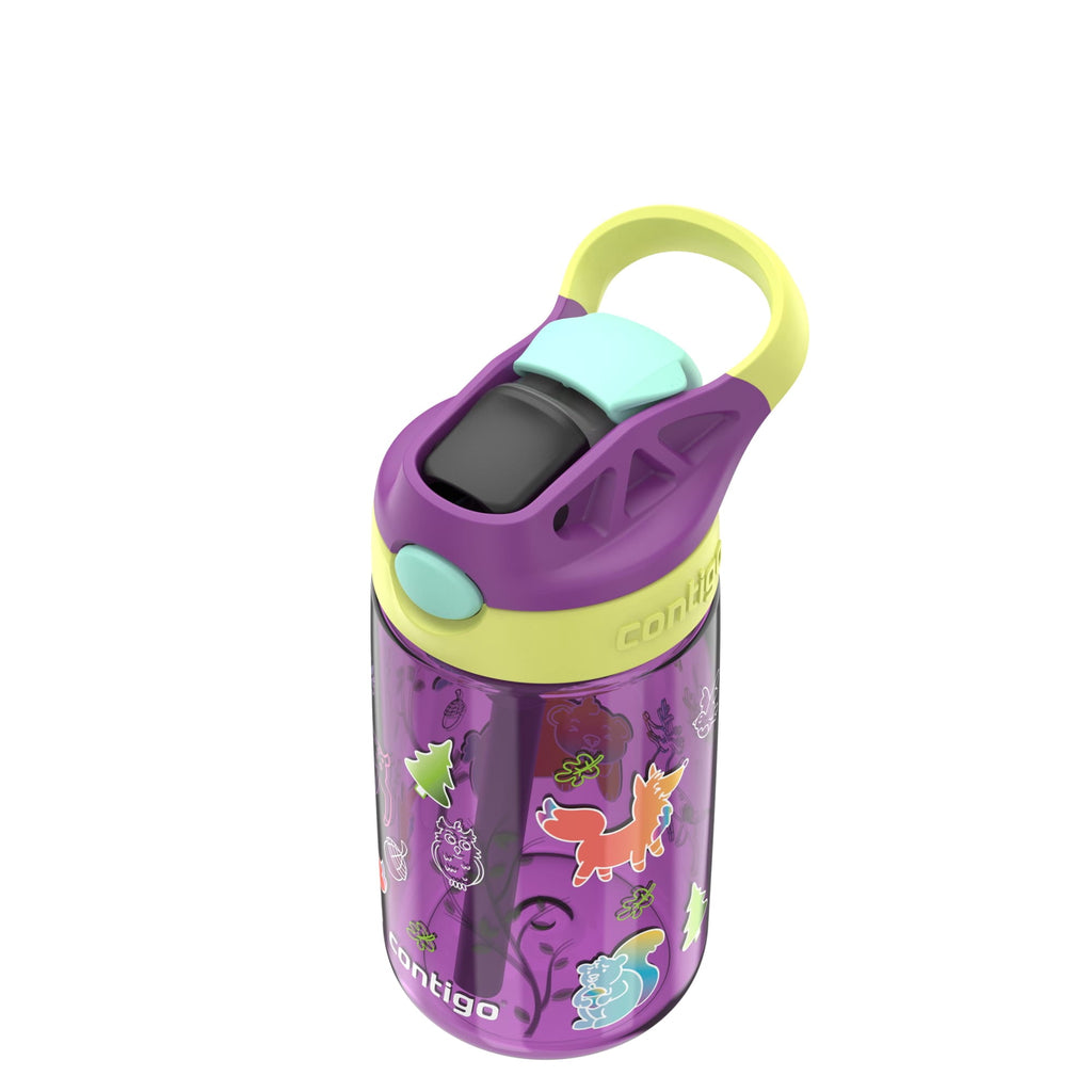 Contigo Kids Water Bottle with Redesigned AUTOSPOUT Straw, 14 oz, Grape Forest Haven C003Z