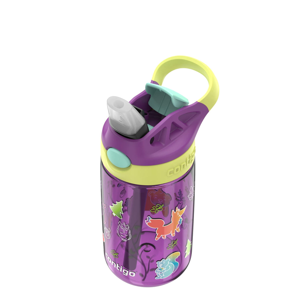 Contigo Kids Water Bottle with Redesigned AUTOSPOUT Straw, 14 oz, Grape Forest Haven C003Z