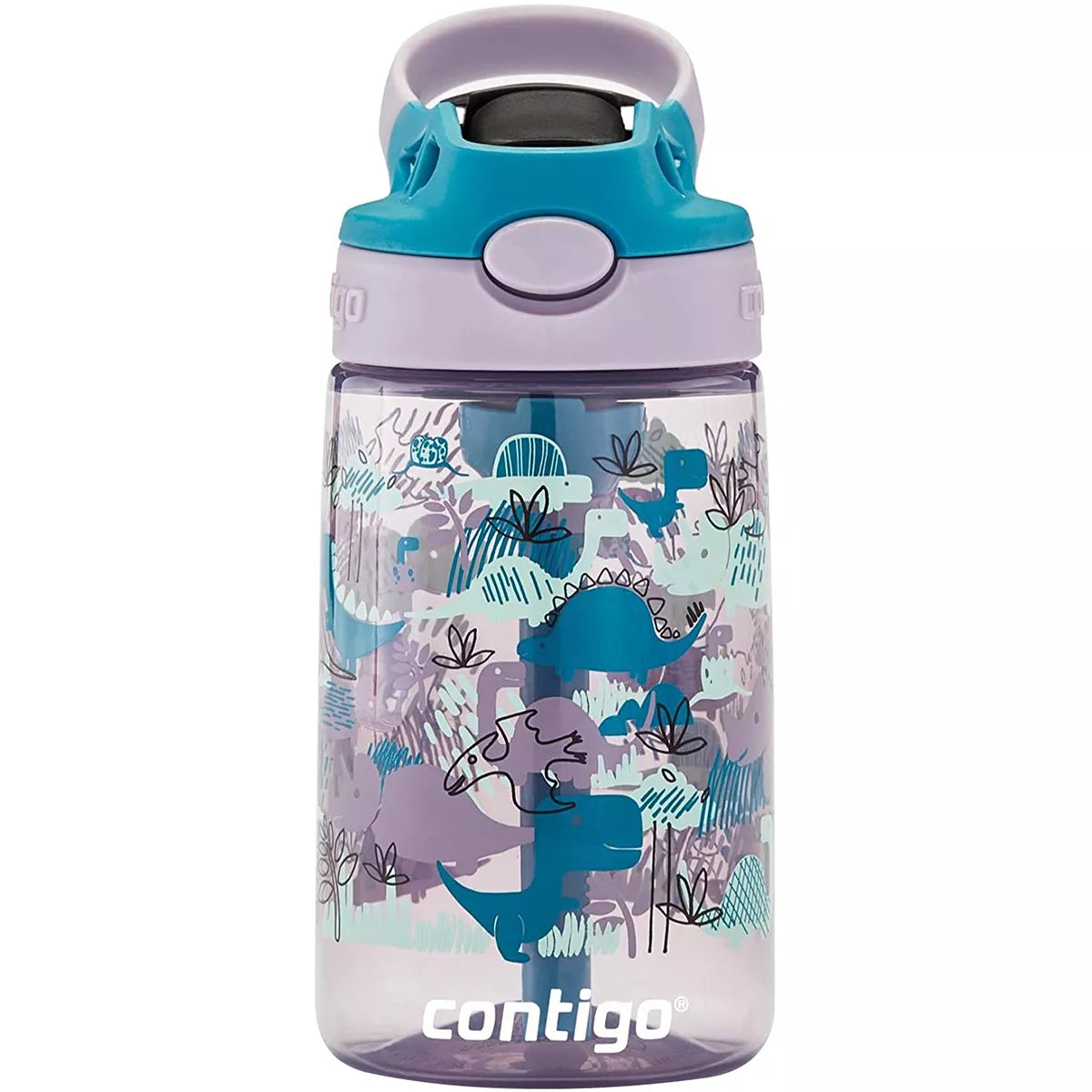 Contigo Kids Water Bottle with Redesigned AUTOSPOUT Straw, 14 oz, Grape Forest Haven C003Z