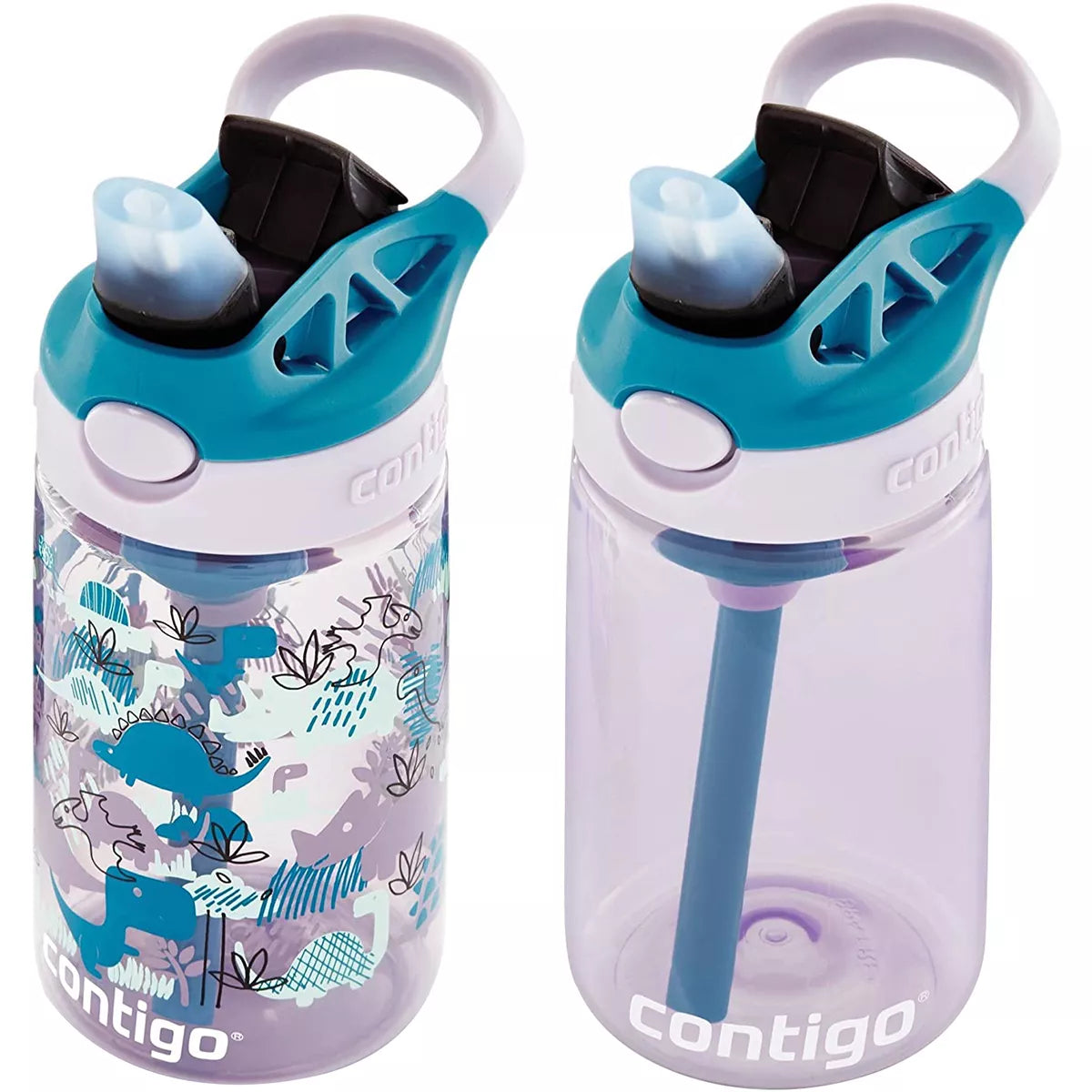 Contigo Kids Water Bottle with Redesigned AUTOSPOUT Straw, 14 oz, Grape Forest Haven C003Z