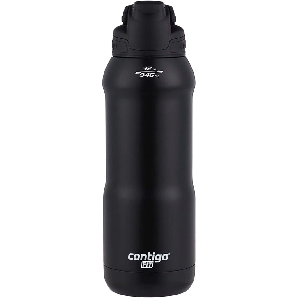 Contigo Fit Stainless Steel AUTOSPOUT Water Bottle with Straw, Blue Amp, 32 fl oz. C105V