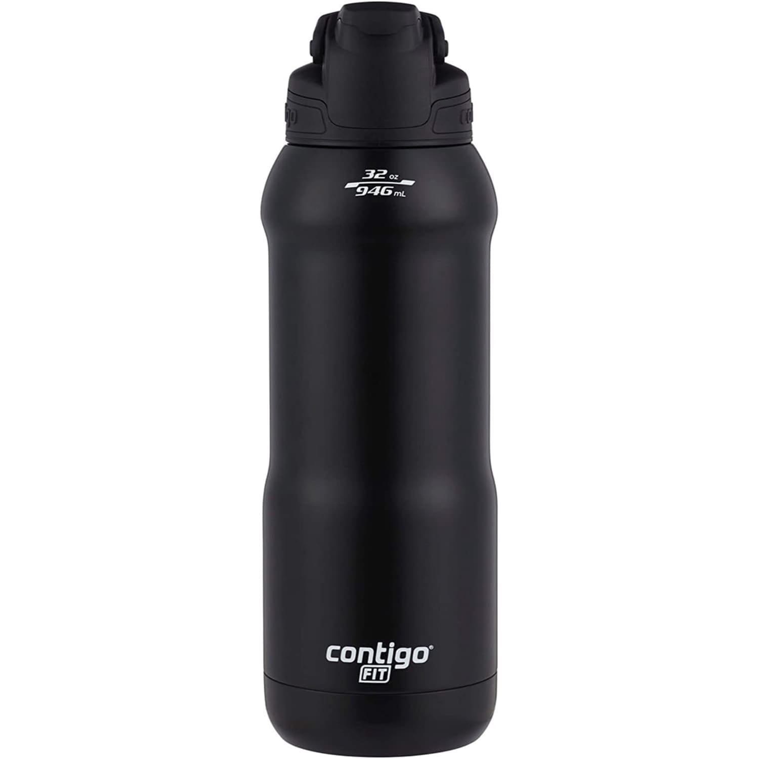 Contigo Fit Stainless Steel AUTOSPOUT Water Bottle with Straw, Blue Amp, 32 fl oz. C105V