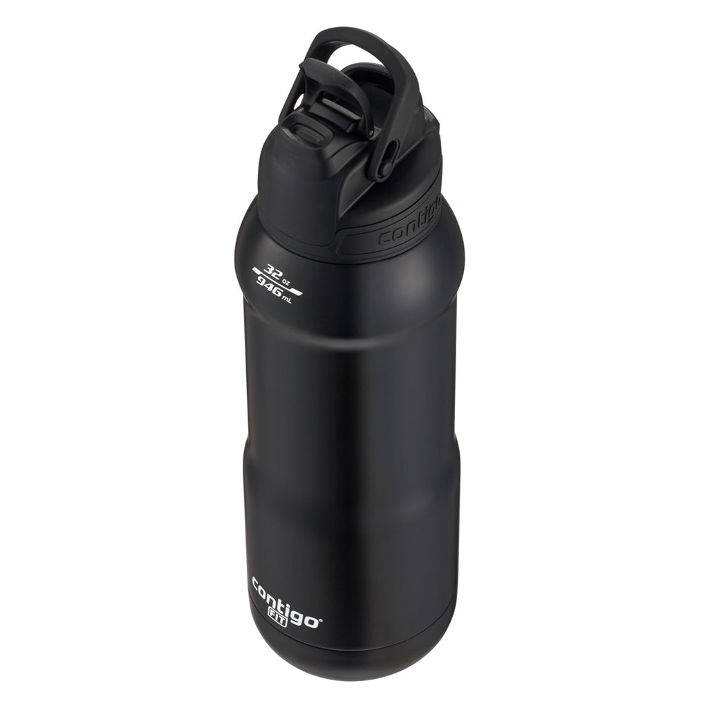 Contigo Fit Stainless Steel AUTOSPOUT Water Bottle with Straw, Blue Amp, 32 fl oz. C105V
