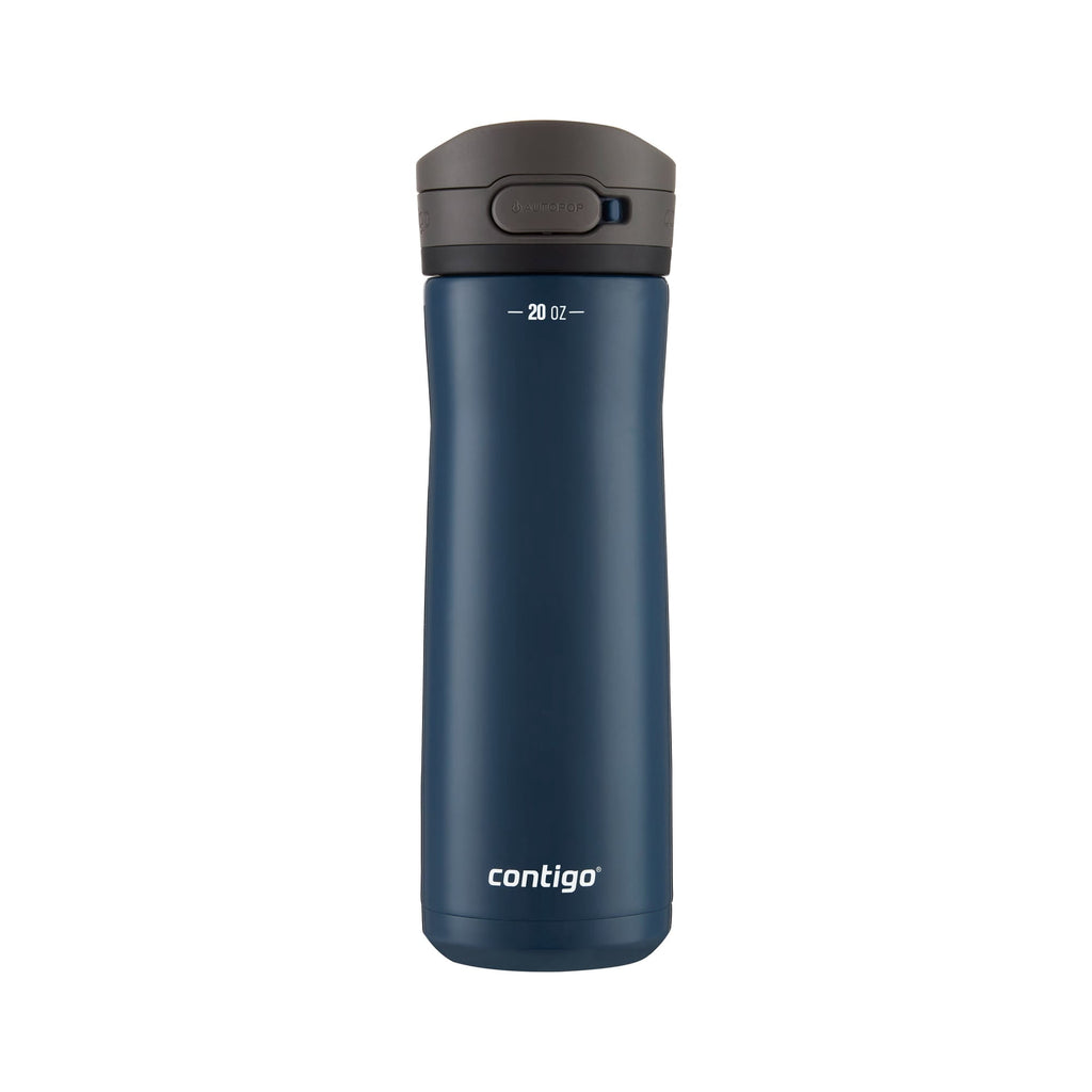 Contigo Jackson Chill Bundle 2 Water Bottles Black 24oz and Blueberry 20oz with Autopop Lid C088R