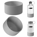 Linkidea 2 Pack Water Bottle Boot Compatible with Nalgene Sustain Wide Mouth 32oz/48oz, Narrow Mouth 32oz, Silicone Anti-Slip Bottle Bottom Bumper Protector (Grey) C219N