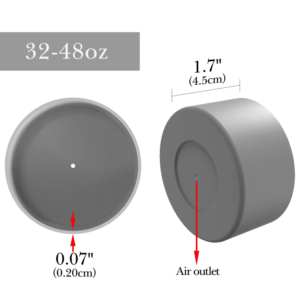 Linkidea 2 Pack Water Bottle Boot Compatible with Nalgene Sustain Wide Mouth 32oz/48oz, Narrow Mouth 32oz, Silicone Anti-Slip Bottle Bottom Bumper Protector (Grey) C219N