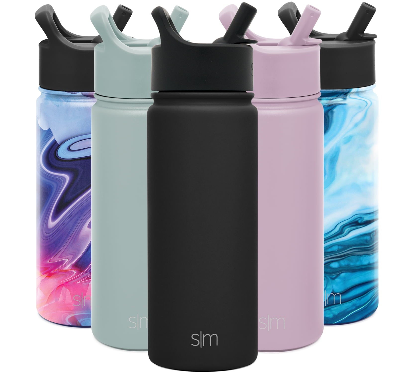 Simple Modern Summit Water Bottle Straw Lid Vacuum Insulated Stainless Steel Bottle | 18 fl oz C427X