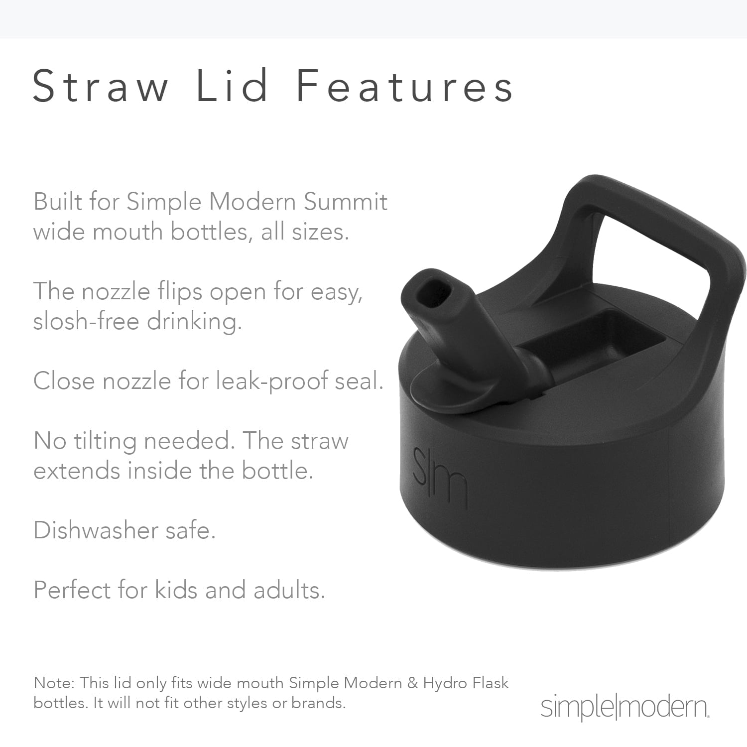 Simple Modern Summit Water Bottle Straw Lid Vacuum Insulated Stainless Steel Bottle | 18 fl oz C427X