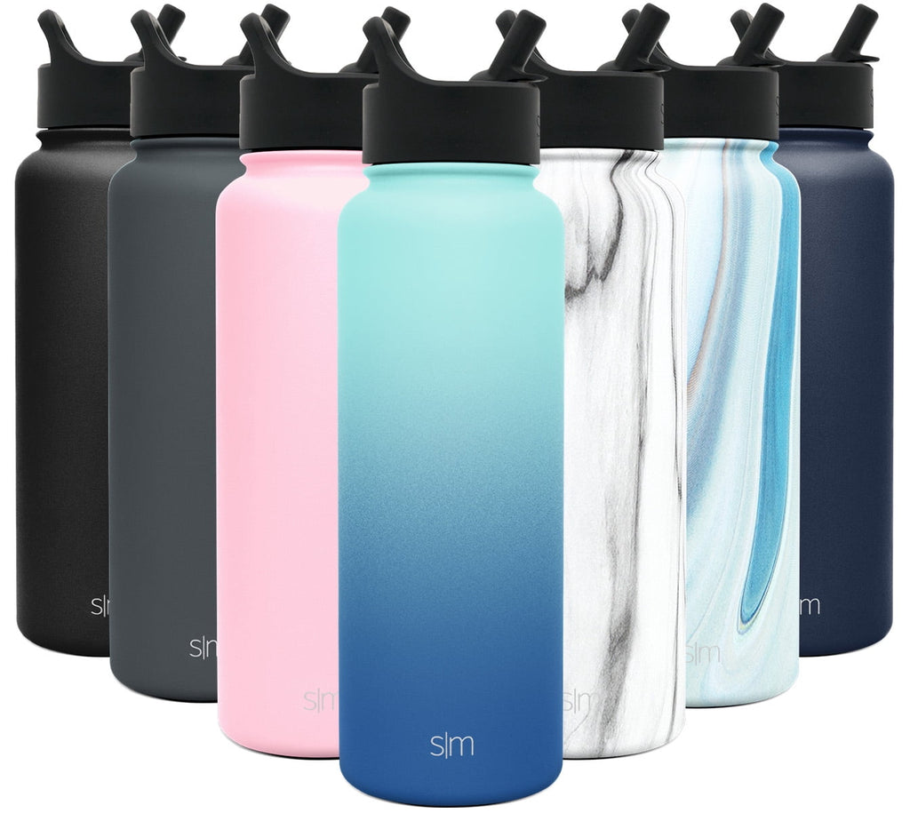 Simple Modern Summit Water Bottle Straw Lid Vacuum Insulated Stainless Steel Bottle | 18 fl oz C427X