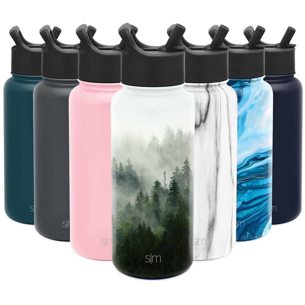 Simple Modern Summit Water Bottle Straw Lid Vacuum Insulated Stainless Steel Bottle | 18 fl oz C427X