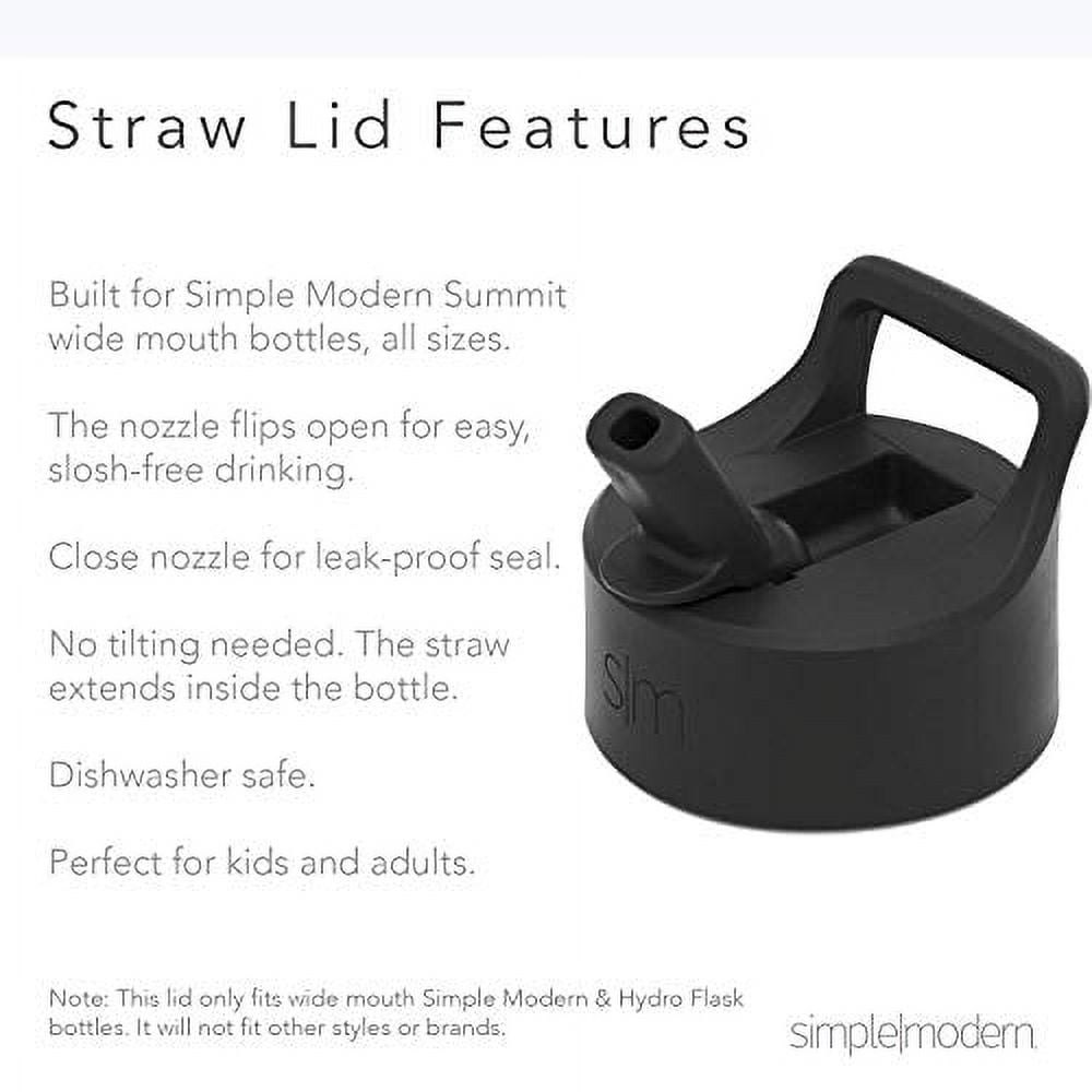 Simple Modern Summit Water Bottle Straw Lid Vacuum Insulated Stainless Steel Bottle | 18 fl oz C427X