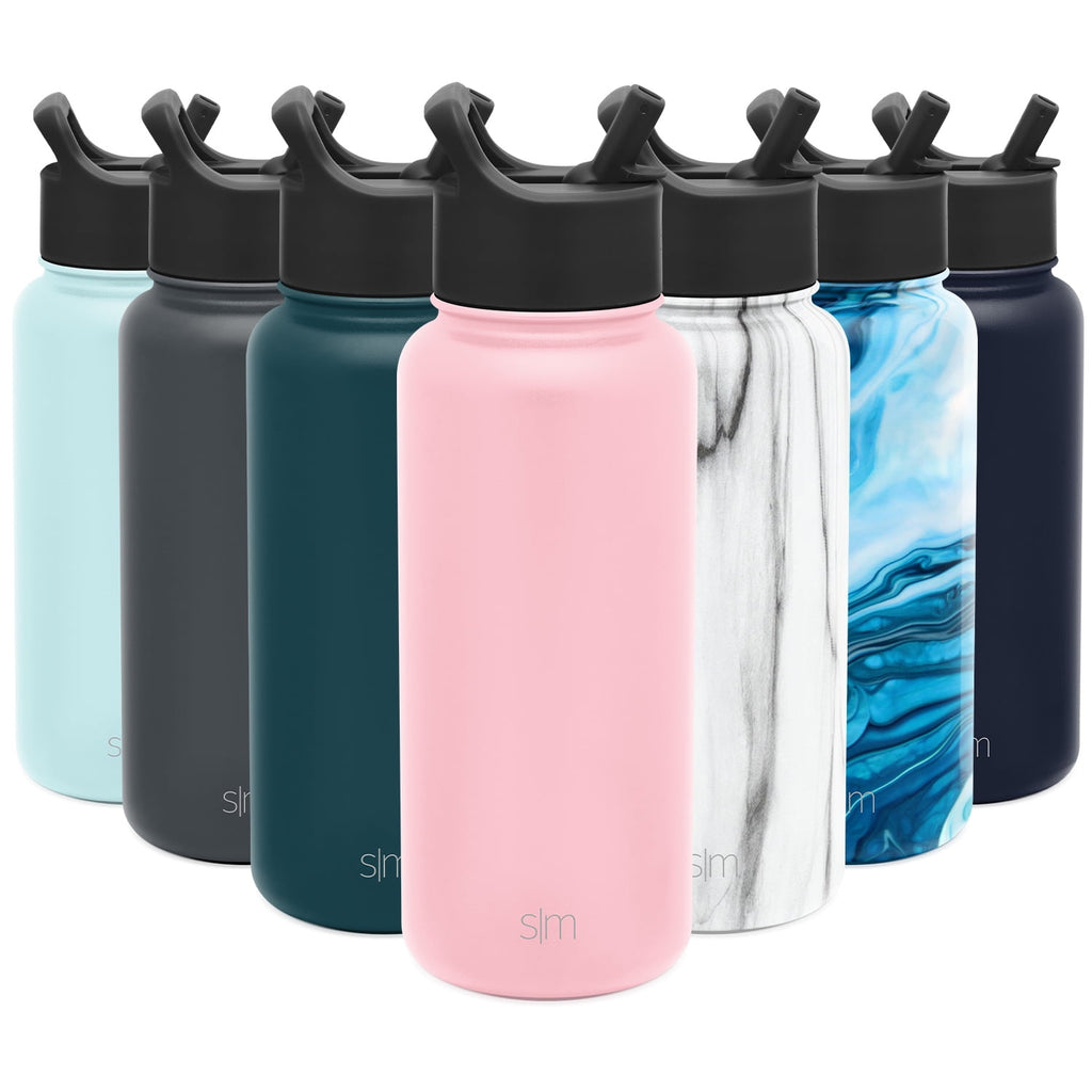 Simple Modern Summit Water Bottle Straw Lid Vacuum Insulated Stainless Steel Bottle | 18 fl oz C427X