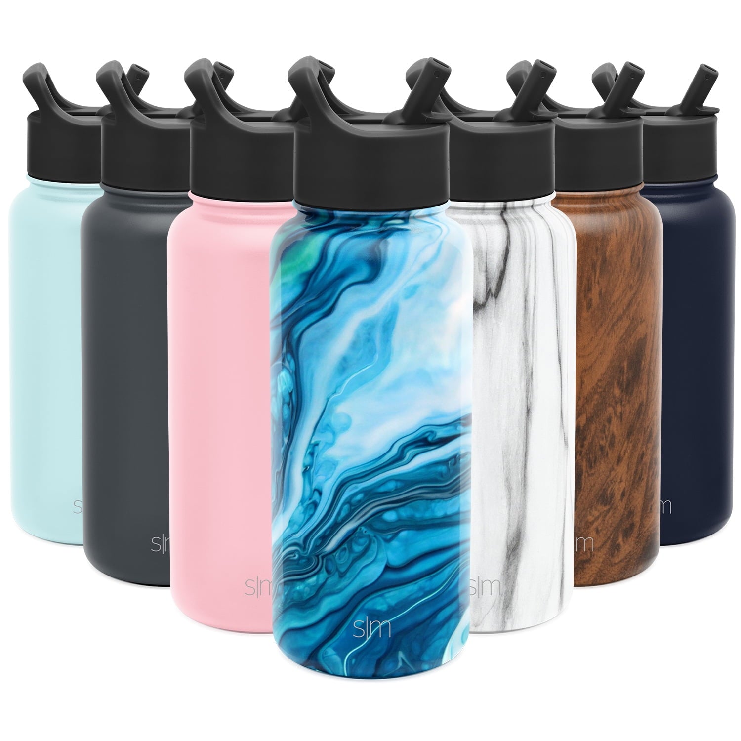 Simple Modern Summit Water Bottle Straw Lid Vacuum Insulated Stainless Steel Bottle | 18 fl oz C427X