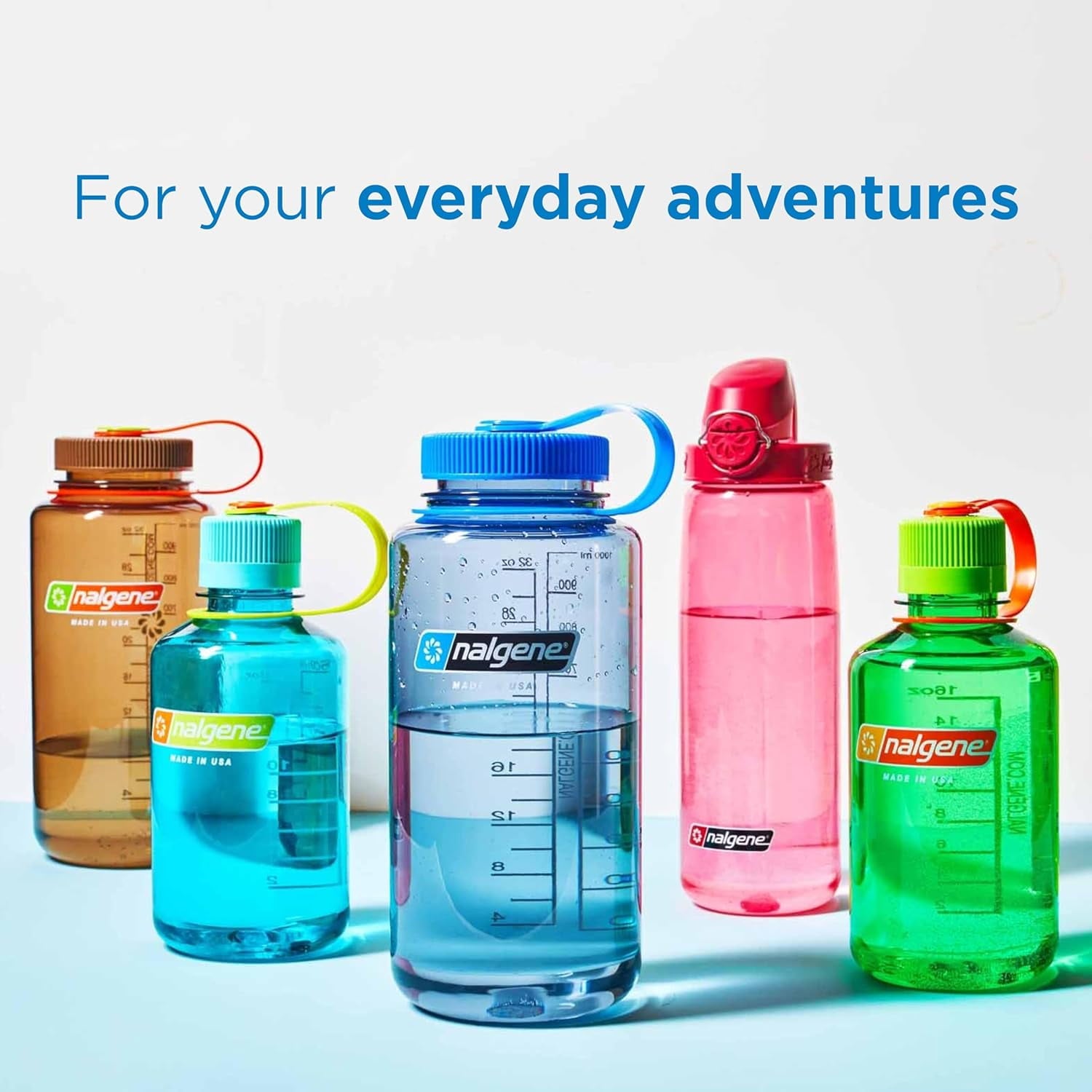 Nalgene Sustain Tritan BPA-Free Water Bottle Made with Material Derived from 50% Plastic Waste, 32 OZ, Narrow Mouth, Pear C153L