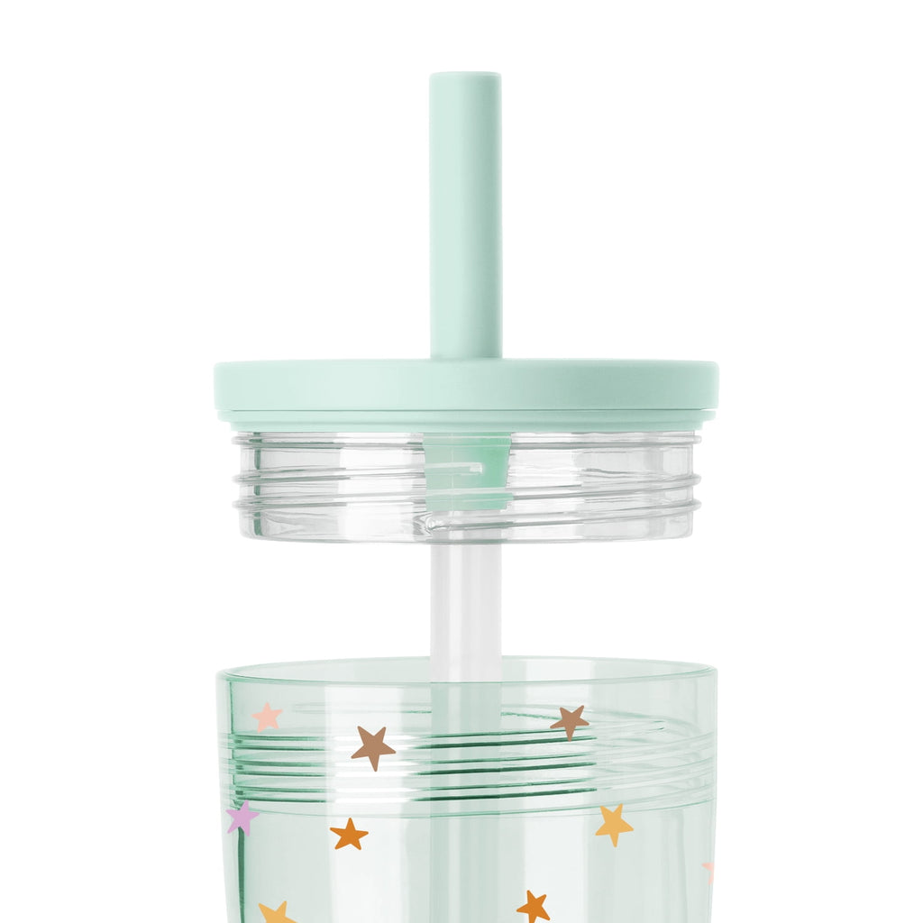 Simple Modern 12 fl oz Tritan Plastic Junior Tumbler with Silicone Straw Lid for Toddlers | Stars C399X