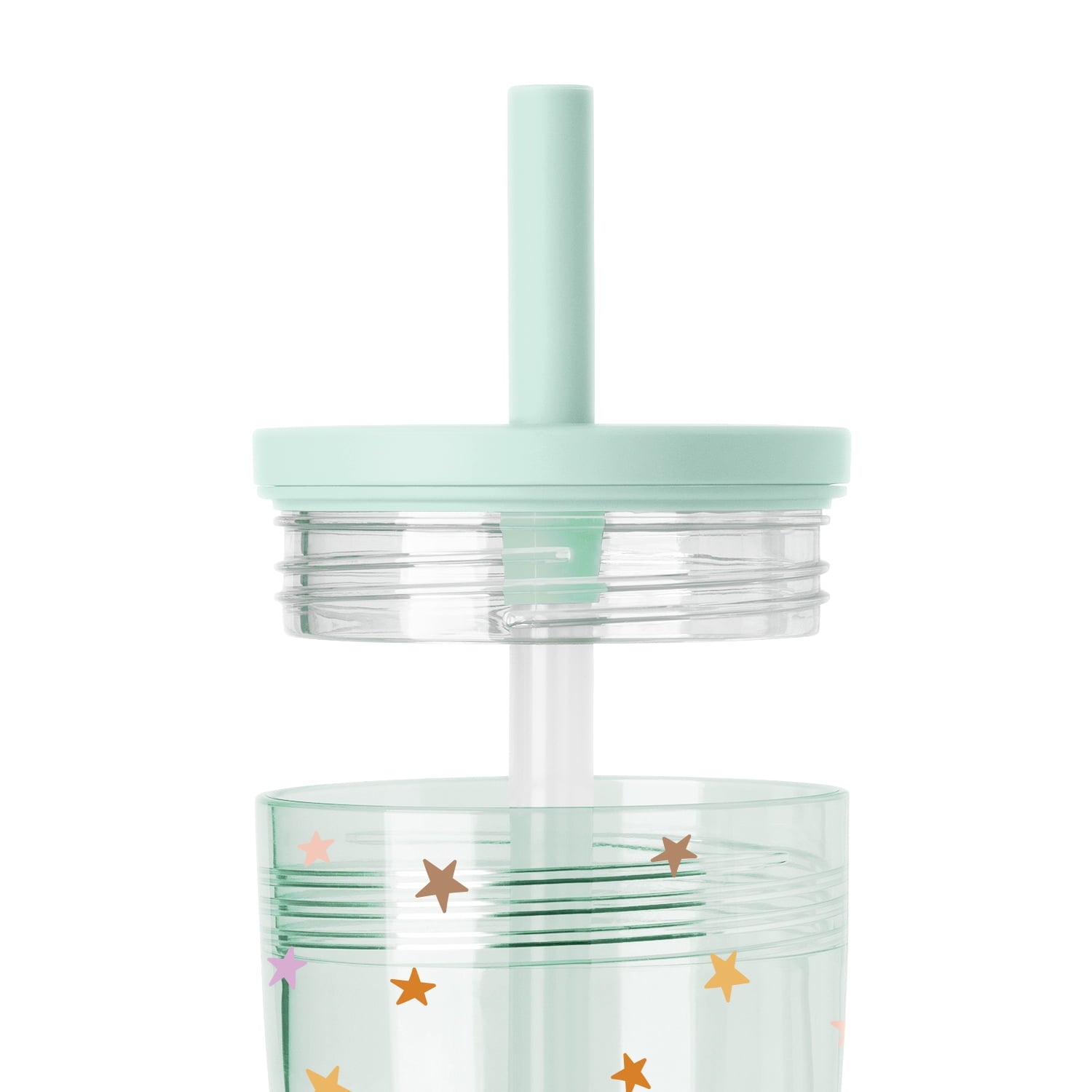 Simple Modern 12 fl oz Tritan Plastic Junior Tumbler with Silicone Straw Lid for Toddlers | Stars C399X