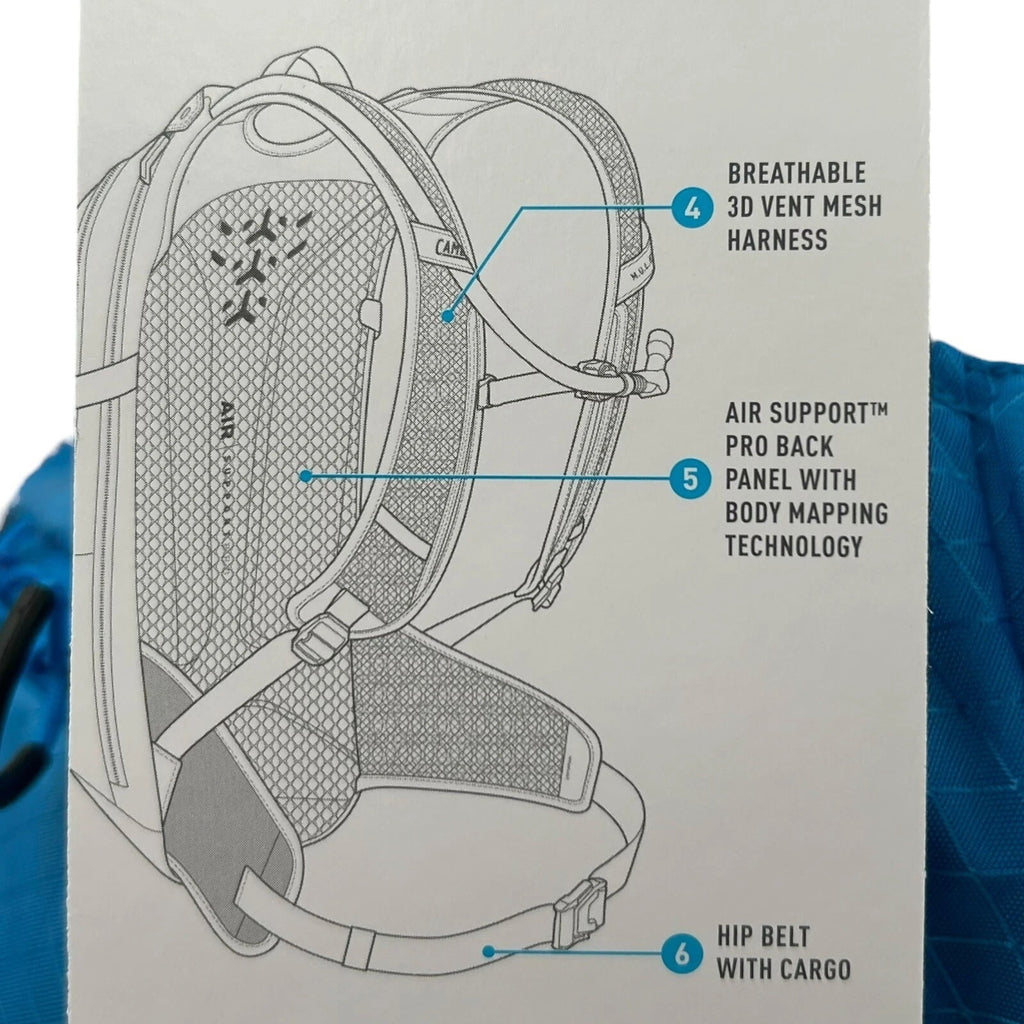 CAMELBAK M.U.L.E Pro 14L Bike Hydration Backpack 100 oz, Ibiza Blue/Orange C251R