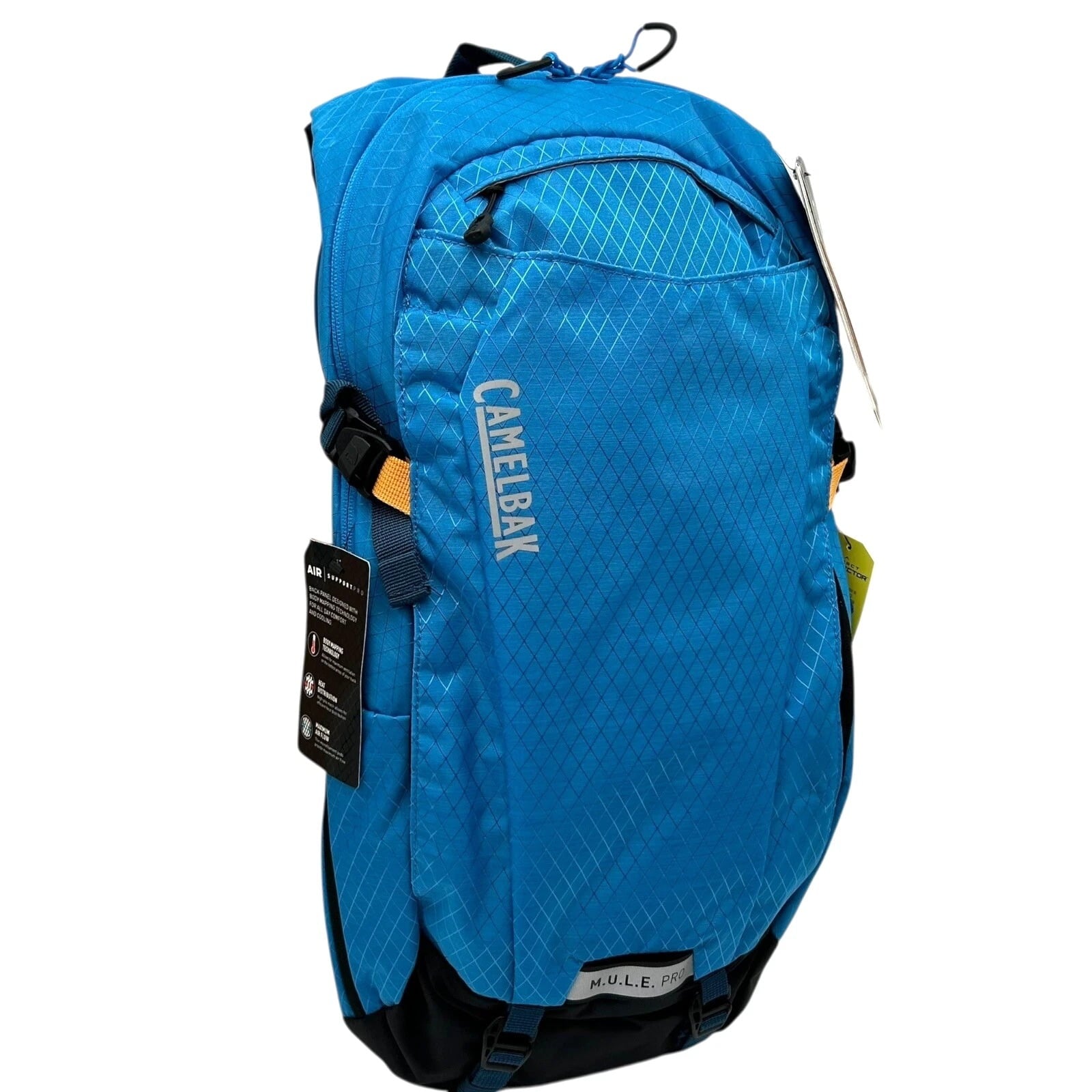 CAMELBAK M.U.L.E Pro 14L Bike Hydration Backpack 100 oz, Ibiza Blue/Orange C251R