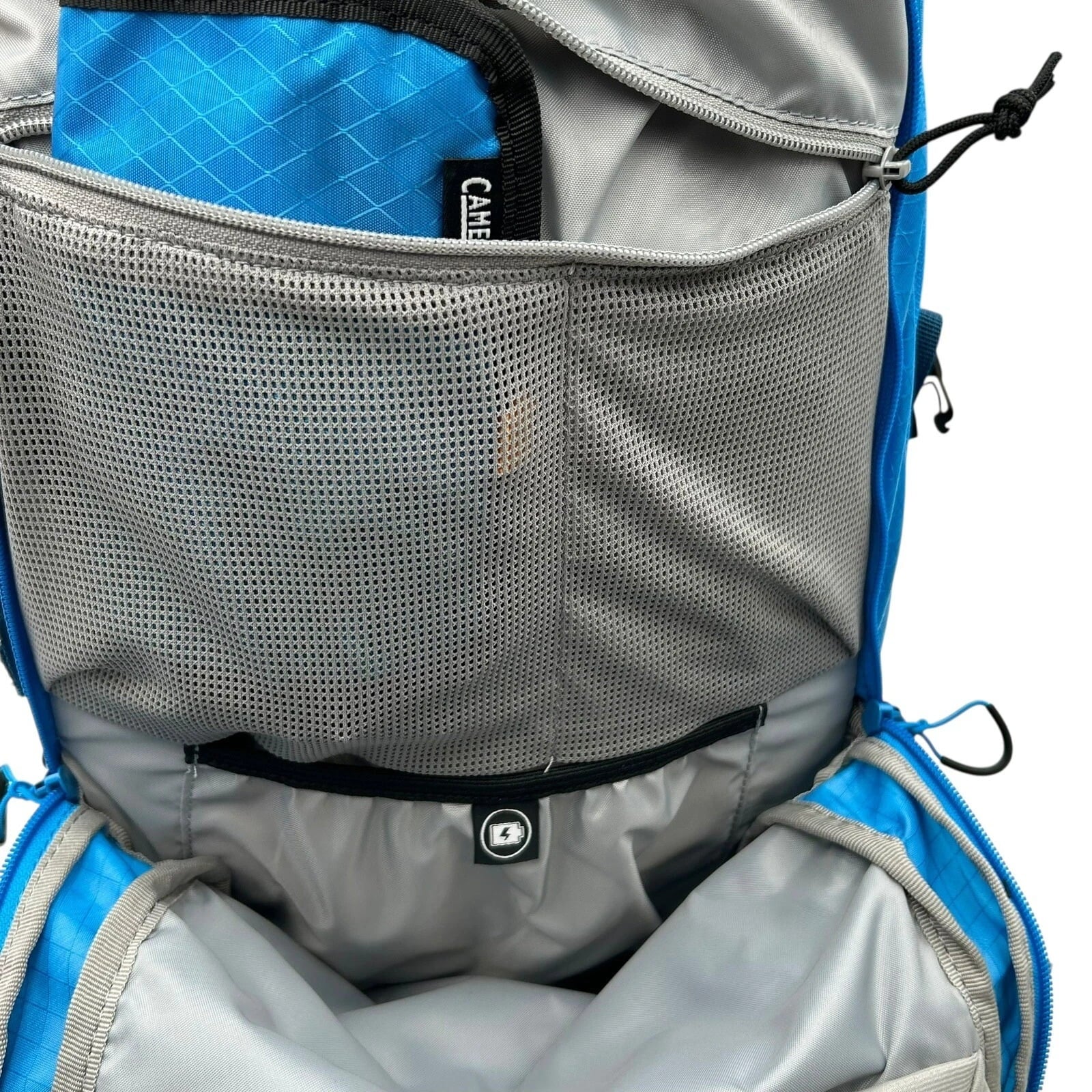 CAMELBAK M.U.L.E Pro 14L Bike Hydration Backpack 100 oz, Ibiza Blue/Orange C251R