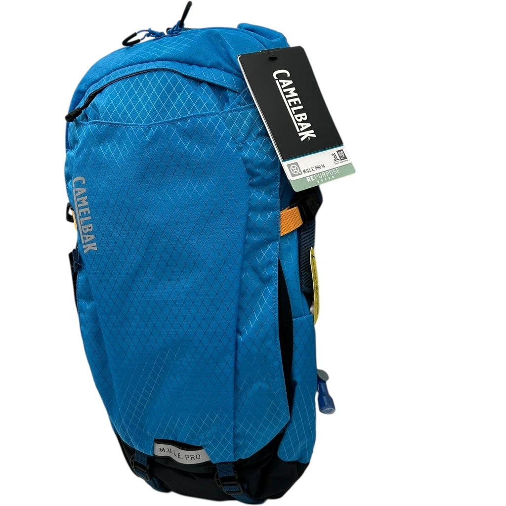 CAMELBAK M.U.L.E Pro 14L Bike Hydration Backpack 100 oz, Ibiza Blue/Orange C251R