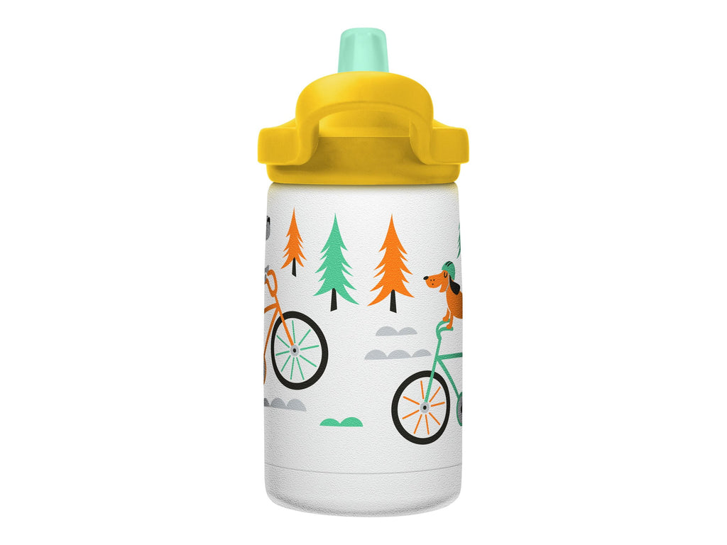 CamelBak Eddy+ Kids - Water bottle - Size 4.25 in x 2.91 in - Height 6.5 in - 12 fl.oz - biking dogs C327L