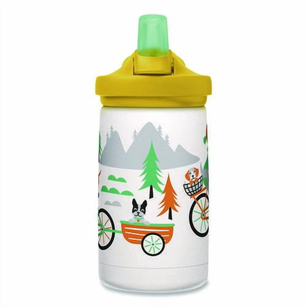 CamelBak Eddy+ Kids - Water bottle - Size 4.25 in x 2.91 in - Height 6.5 in - 12 fl.oz - biking dogs C327L