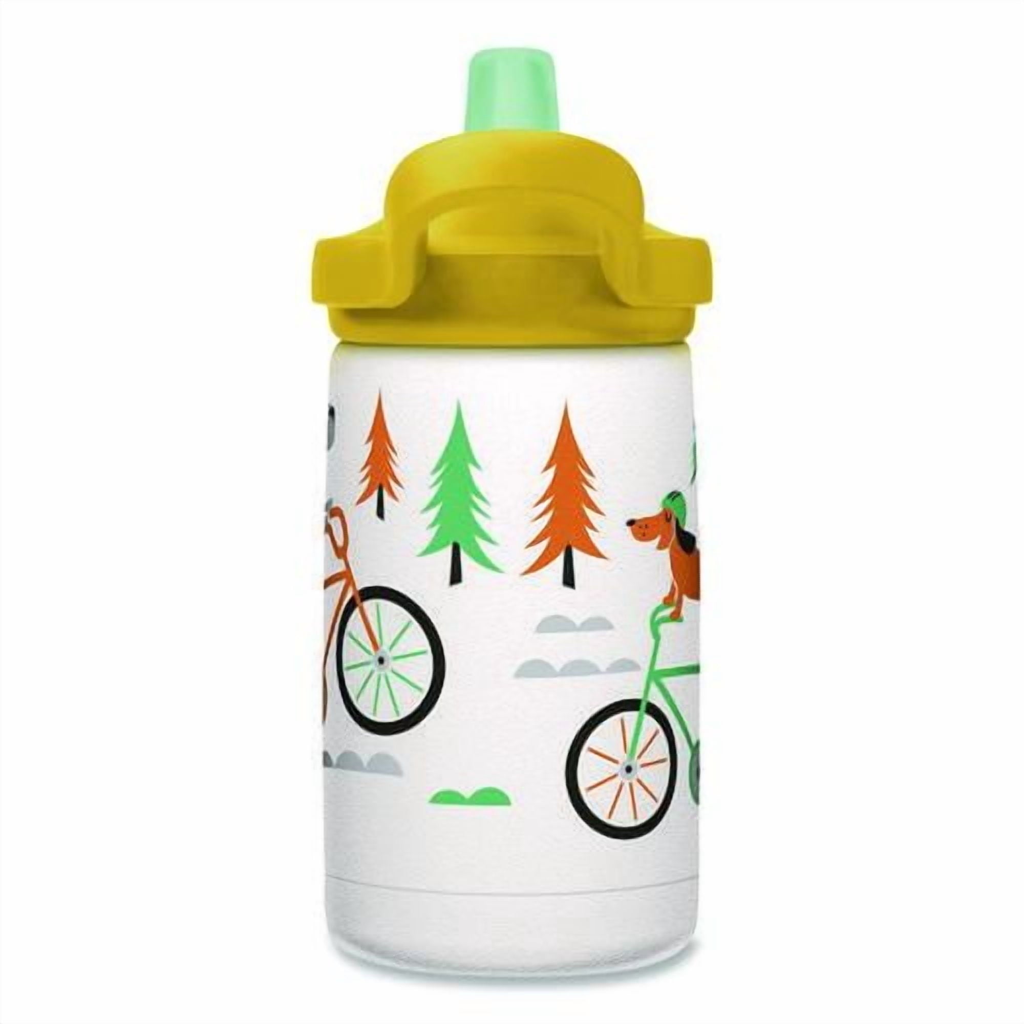CamelBak Eddy+ Kids - Water bottle - Size 4.25 in x 2.91 in - Height 6.5 in - 12 fl.oz - biking dogs C327L