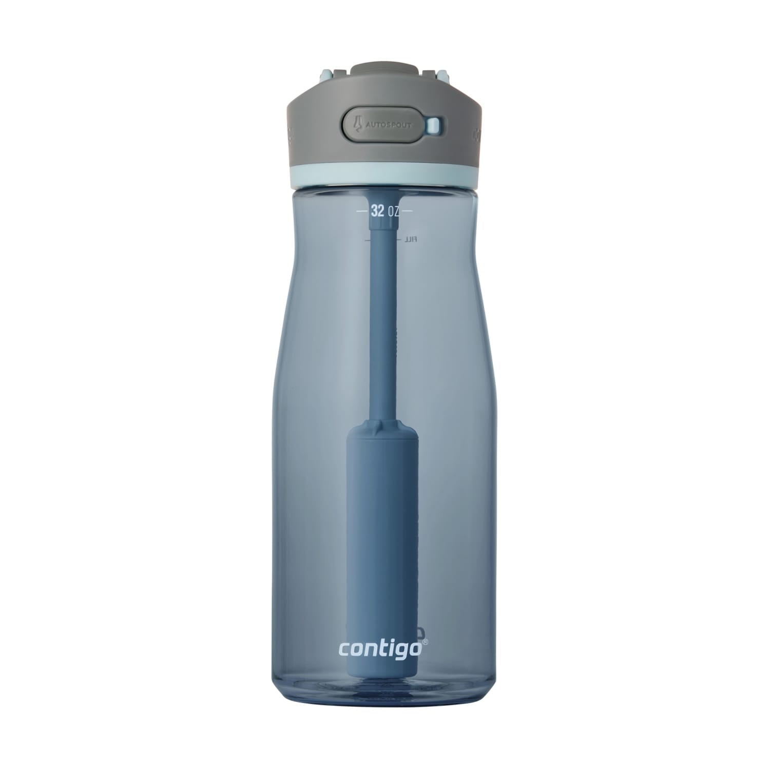 Contigo Wells Plastic Filter Water Bottle with AUTOSPOUT Straw Lid, 32 oz., Dark Ice C008D