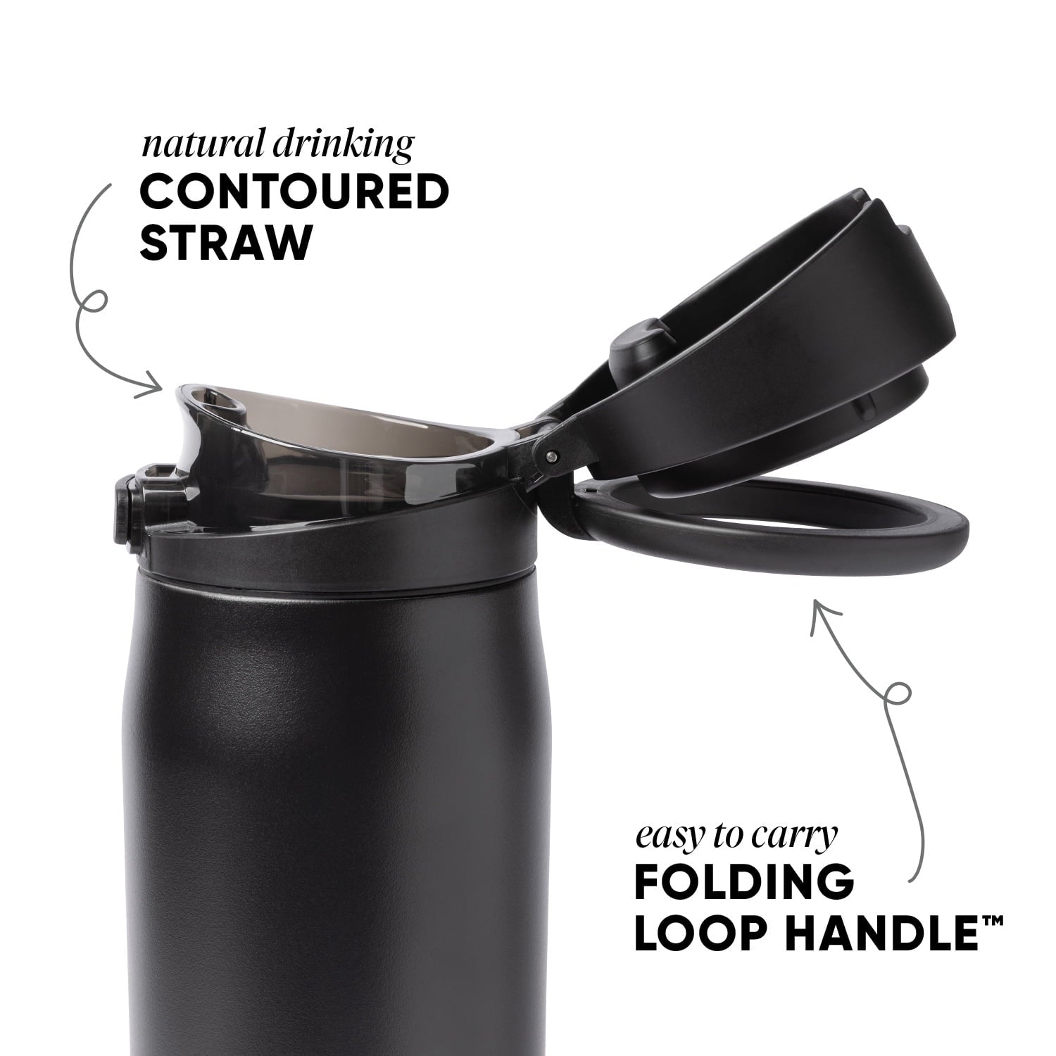 Simple Modern 24oz Mesa Loop Water Bottle with Covered Spout | Pink Champagne C409T
