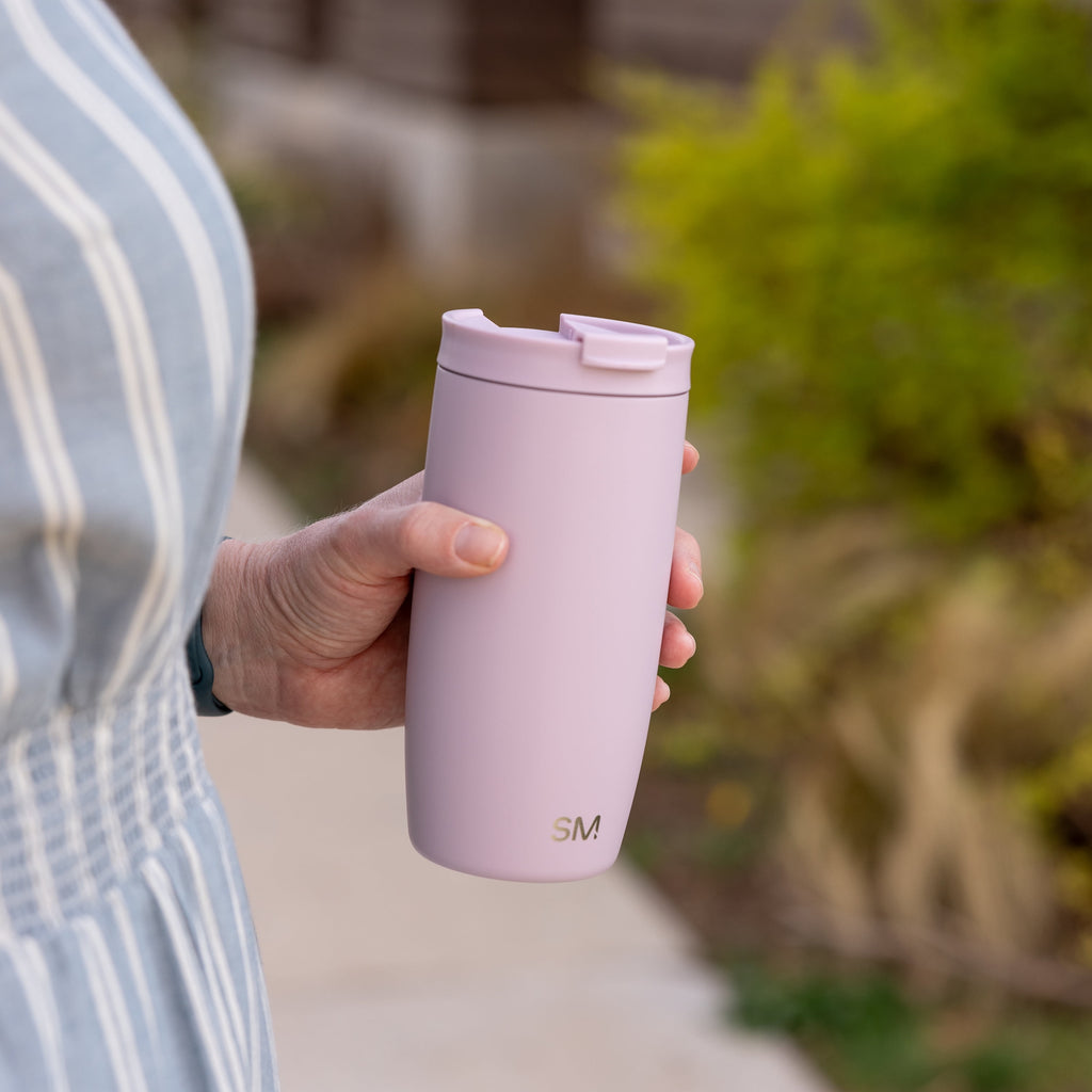 Simple Modern 16 fl oz Insulated Stainless Steel Voyager Coffee Tumbler with Insulated Flip Lid C394S