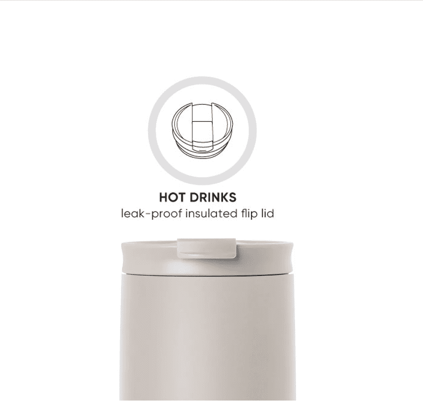 Simple Modern 16 fl oz Insulated Stainless Steel Voyager Coffee Tumbler with Insulated Flip Lid C394S