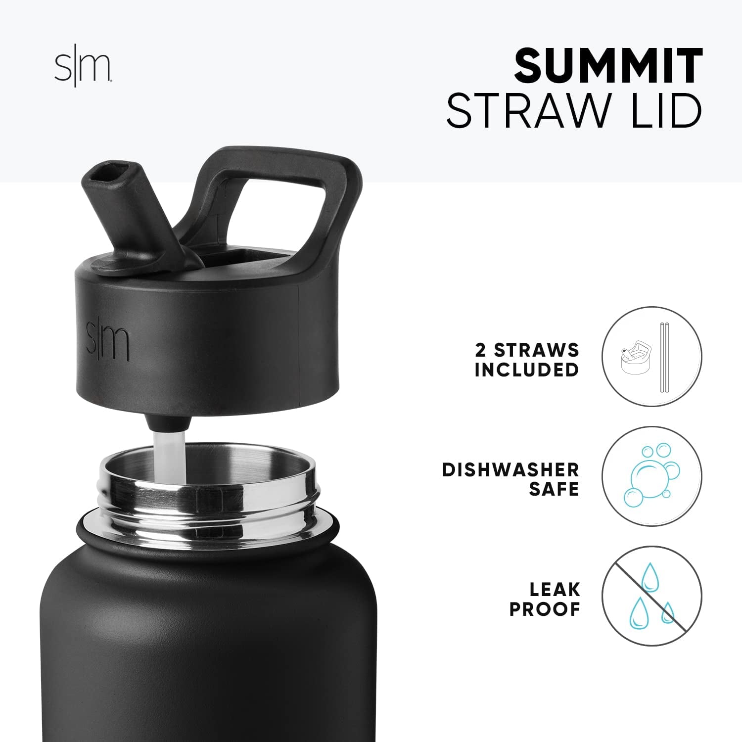 Simple Modern Kids Water Bottle with Straw Lid Vacuum Insulated Stainless Steel Metal Thermos Bottles | Reusable Leak Proof BPA-Free Flask for School | Summit Collection | 18oz, Blush -Blush C687A