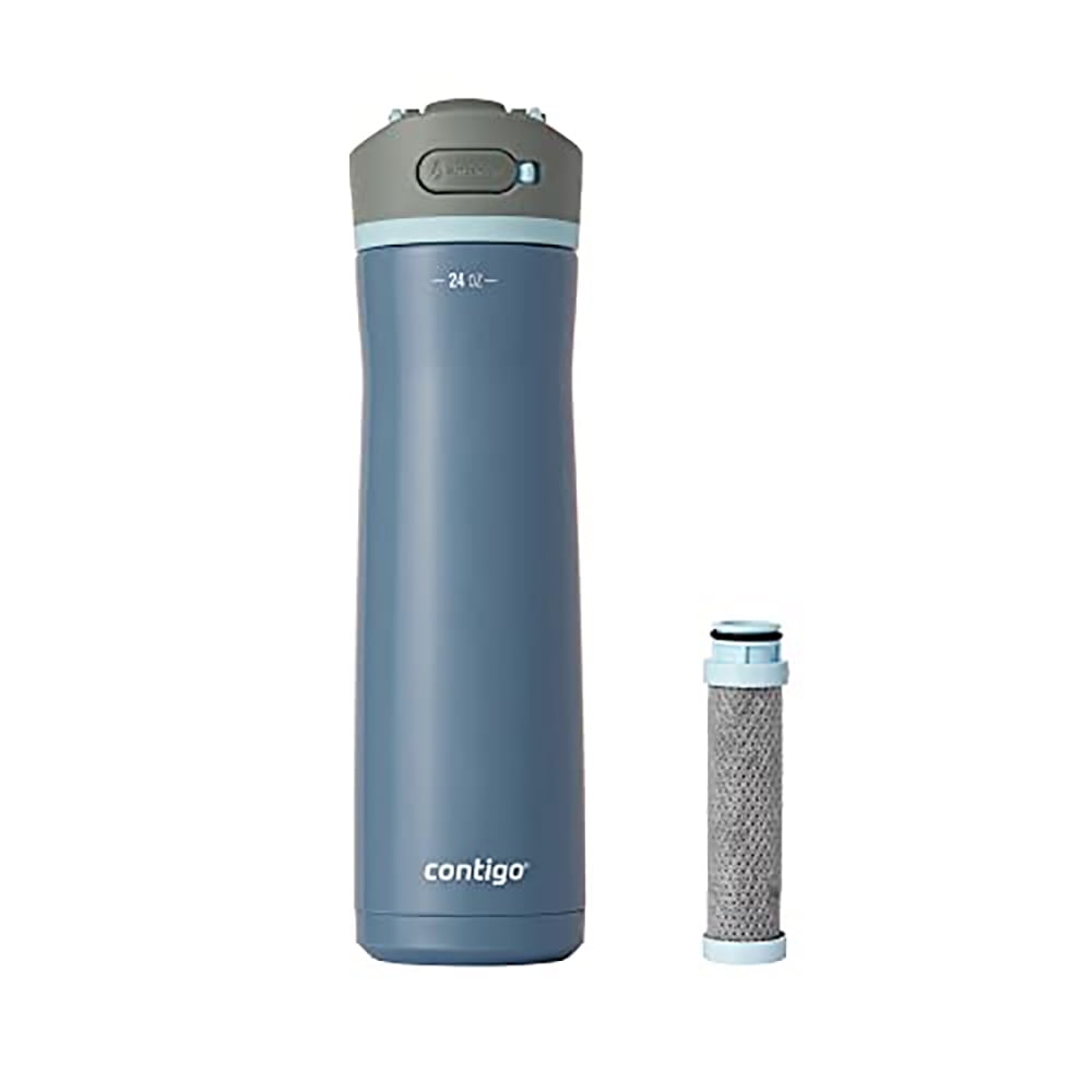 Contigo 24 oz. Wells Chill Stainless Steel Filter Bottle w/ Filters - Dark Ice C084A
