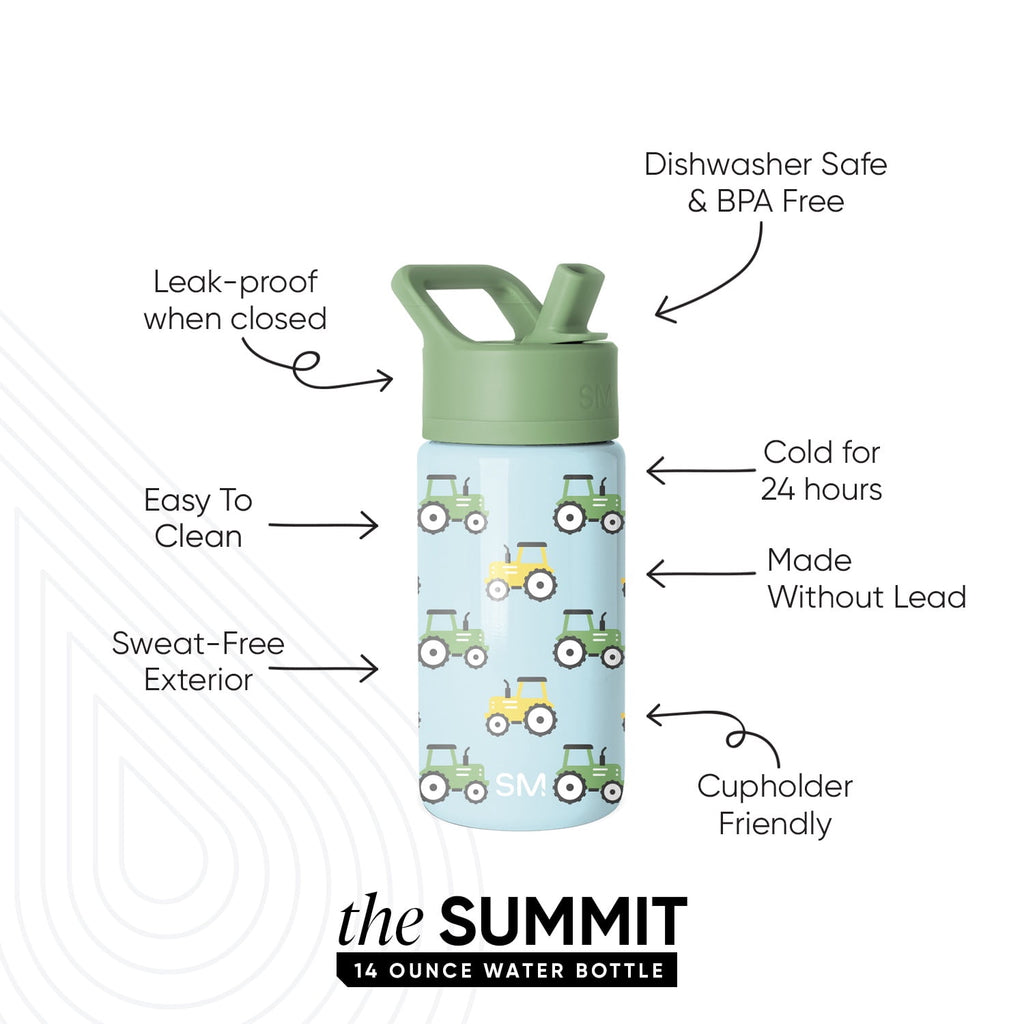 Simple Modern 14oz Summit Water Bottle with Straw Lid | Confetti C429C