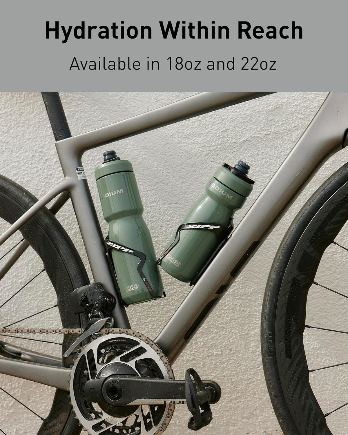 CamelBak Podium 22oz Insulated Stainless Steel Bike Water Bottle, Pacific C319V
