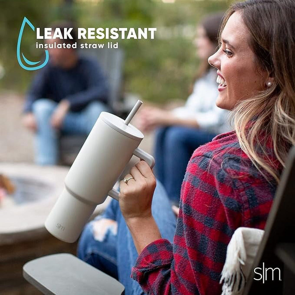 Simple Modern 40 fl oz Insulated Stainless Steel Trek Tumbler with Straw Lid | 80s Mix C403M