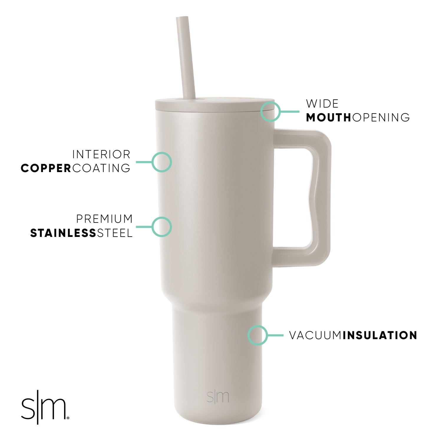 Simple Modern 40 fl oz Insulated Stainless Steel Trek Tumbler with Straw Lid | 80s Mix C403M