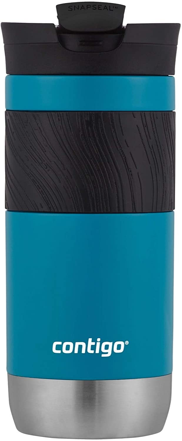 Contigo Byron 2.0 Stainless Steel Travel Mug with SNAPSEAL Lid and Grip, 20 oz, Sake &amp; Blue Corn, 2-Pack C014L