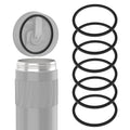 Linkidea 6 Pack Water Bottle Gasket Replacement Compatible with Contigo Byron Snapseal Travel Mug 16oz/20oz, Silicone O Ring Leak Proof Rubber Seal with Tweezer for Bottle Lid, Black C126S