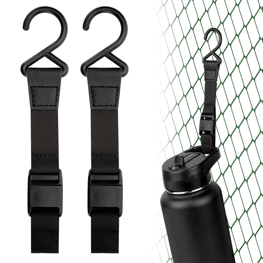 Linkidea 2 Pack Fence Hooks for Waterbottle, Compatible with Stanley, Nalgene, IRON FLASK with Handle Bottle &amp; Tumbler, S Shaped Hook Hanger Magnetic Buckle for Outdoor Sports Camping C231E