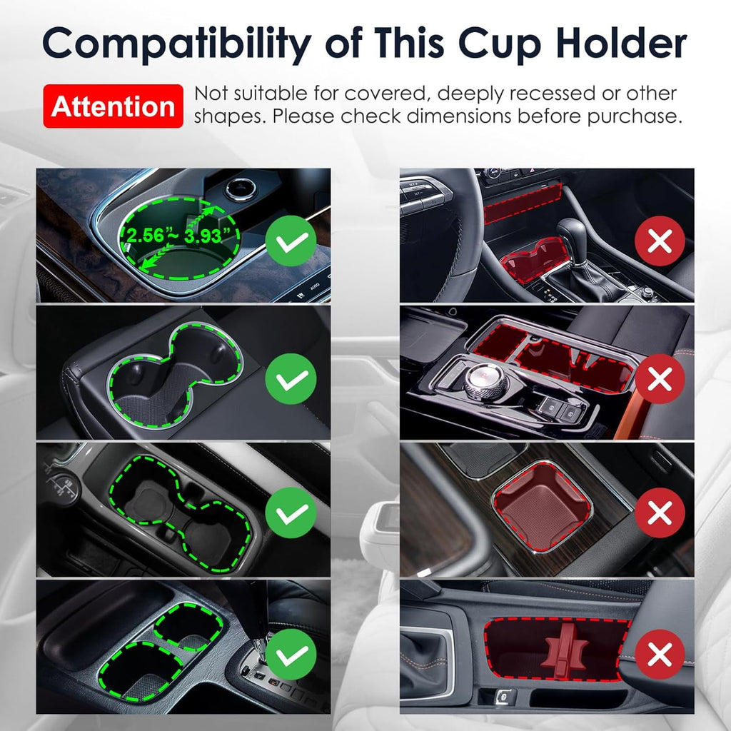 Cup Holder Expander: One-Button Open, Universal, Adjustable Holder(Diameter 2.6"- 4.8"), Cup Holder Expander for , , Nalgene, Takeya, Camelbak, Ramblers, , Tumblers, Mugs C220L