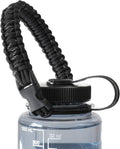 Hydrocord Handle for Nalgene Water Bottles, Fits Wide Mouth Water Bottles, Durable Carrier, Secure Accessories, Compatible with 32oz, 36oz, 48oz Water Bottle (Black) C206X