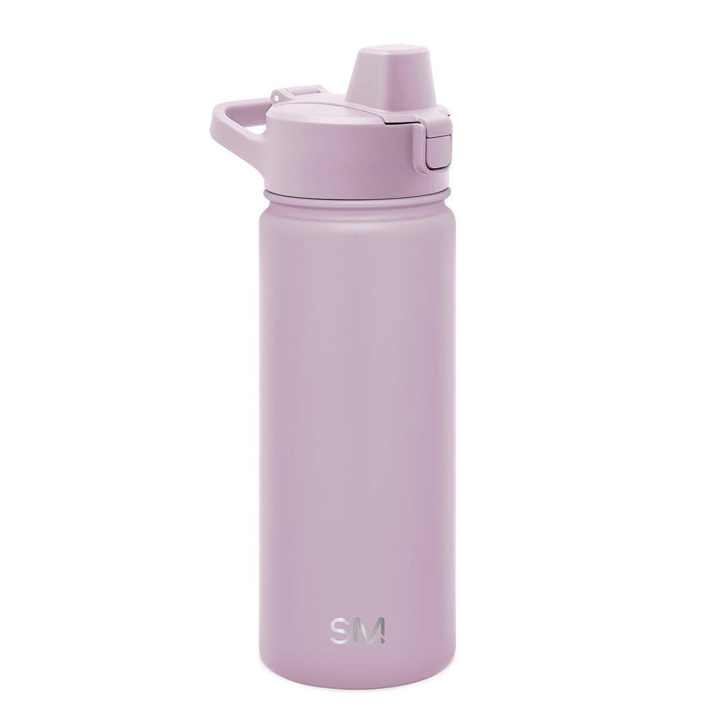 Simple Modern 18 fl oz Insulated Stainless Steel Summit Water Bottle with Covered Silicone Straw Lid | Sweet Taffy C395X