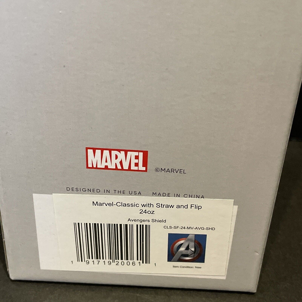 Simple Modern Insulated Avengers Shield 24oz  Tumbler W/Flip Lid and Straw Lid C426M